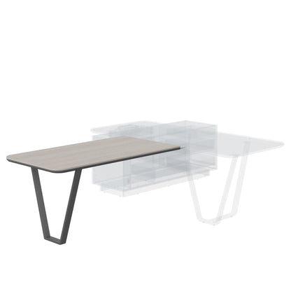 HIGH EXECUTIVE MEETING DESK EXTENSION MADE IN 12MM MDF + NATURAL OAK VENEER by Treejar | Souqify
