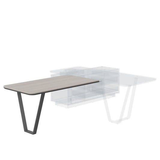 HIGH EXECUTIVE MEETING DESK EXTENSION MADE IN 12MM MDF + NATURAL OAK VENEER by Treejar | Souqify