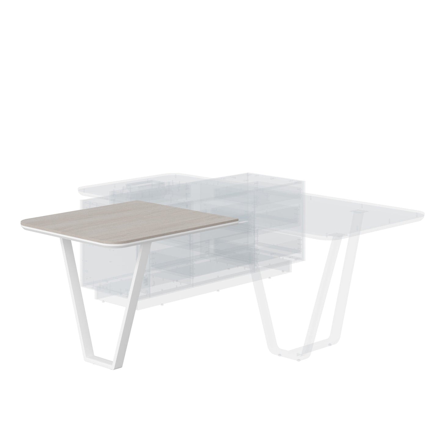 HIGH EXECUTIVE MEETING DESK EXTENSION MADE IN 12MM MDF + NATURAL OAK VENEER by Treejar | Souqify