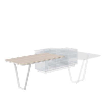HIGH EXECUTIVE MEETING DESK EXTENSION MADE IN 12MM MDF + NATURAL OAK VENEER by Treejar | Souqify