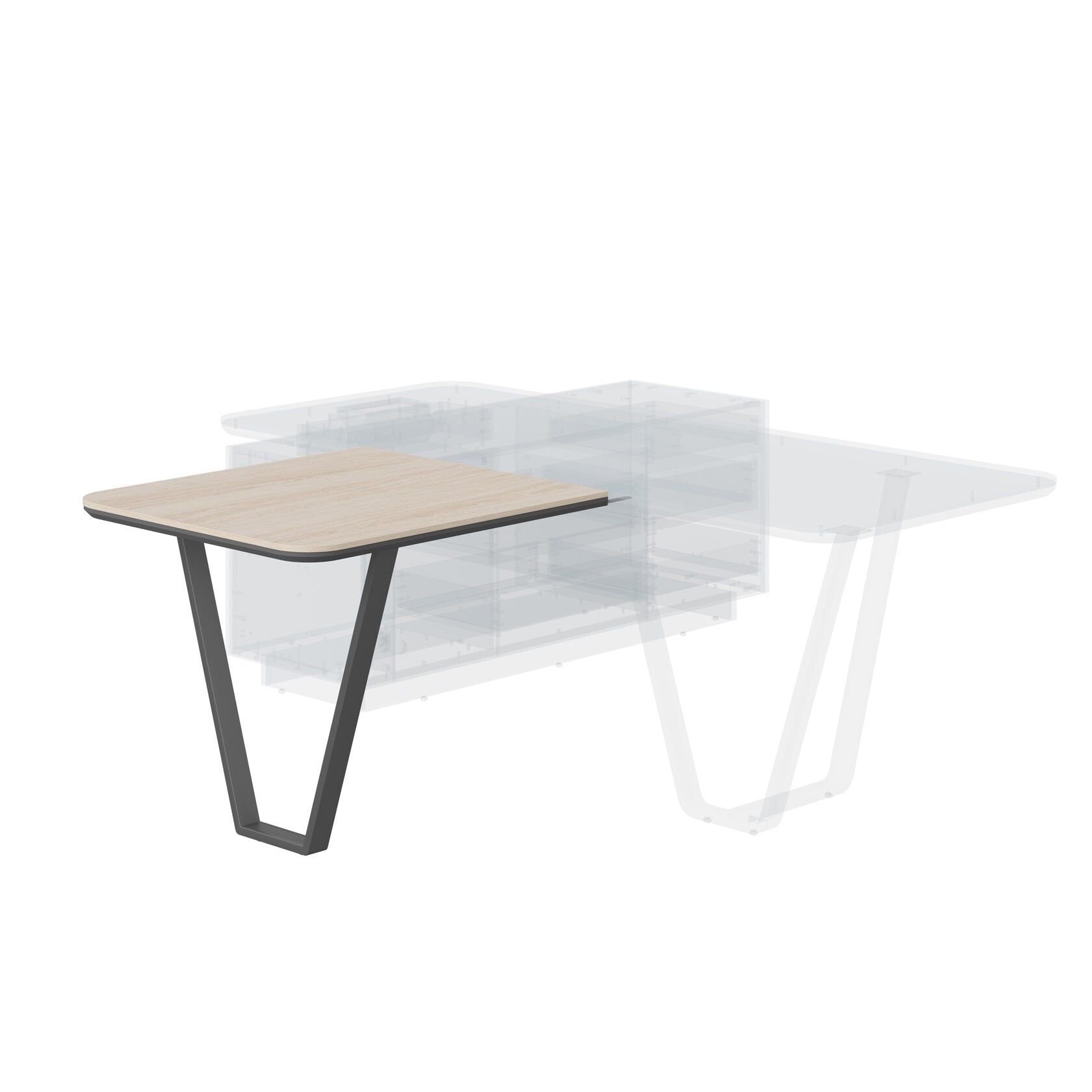 HIGH EXECUTIVE MEETING DESK EXTENSION MADE IN 12MM MDF + NATURAL OAK VENEER by Treejar | Souqify