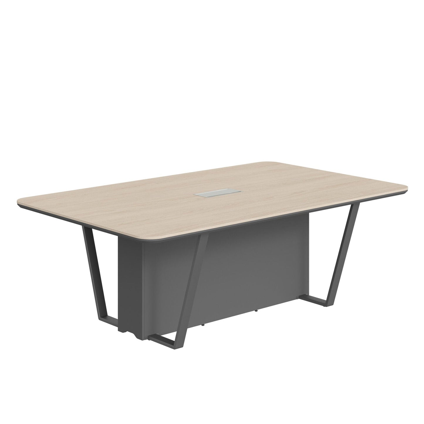 HIGH EXECUTIVE MEETING DESK MADE IN 12MM MDF + NATURAL OAK VENEER by Treejar | Souqify