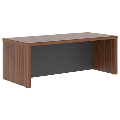 HIGH EXECUTIVE RECTANGULAR SHAPE DESK, MADE IN E1 LAMINATE CHIPBOARD, WITH FULL WOODEN MODESTY PANEL AND LEGS by Treejar | Souqify