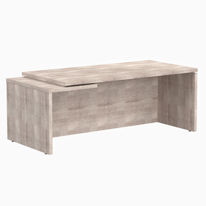 HIGH EXECUTIVE RECTANGULAR SHAPE DESK MADE IN E1 LAMINATE CHIPBOARD WITH GLOSSY ACRYLIC 3D 2MM EDGES, FULL WOODEN MODESTY PANEL AND LEGS by Treejar | Souqify