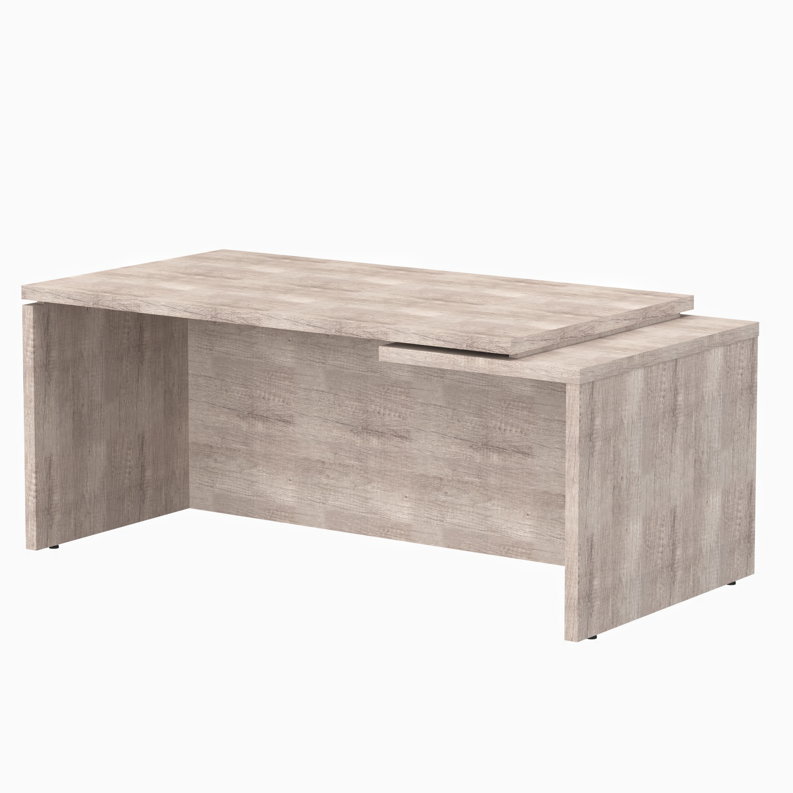 HIGH EXECUTIVE RECTANGULAR SHAPE DESK MADE IN E1 LAMINATE CHIPBOARD WITH GLOSSY ACRYLIC 3D 2MM EDGES, FULL WOODEN MODESTY PANEL AND LEGS by Treejar | Souqify