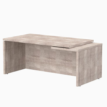 HIGH EXECUTIVE RECTANGULAR SHAPE DESK MADE IN E1 LAMINATE CHIPBOARD WITH GLOSSY ACRYLIC 3D 2MM EDGES, FULL WOODEN MODESTY PANEL AND LEGS by Treejar | Souqify