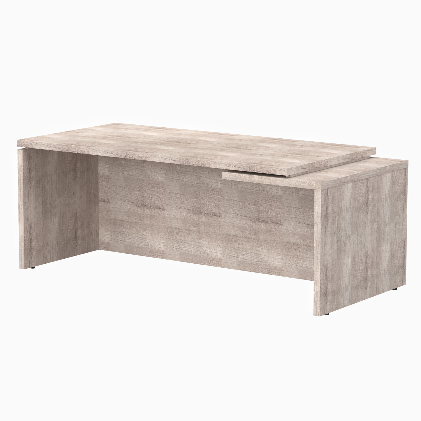 HIGH EXECUTIVE RECTANGULAR SHAPE DESK MADE IN E1 LAMINATE CHIPBOARD WITH GLOSSY ACRYLIC 3D 2MM EDGES, FULL WOODEN MODESTY PANEL AND LEGS by Treejar | Souqify