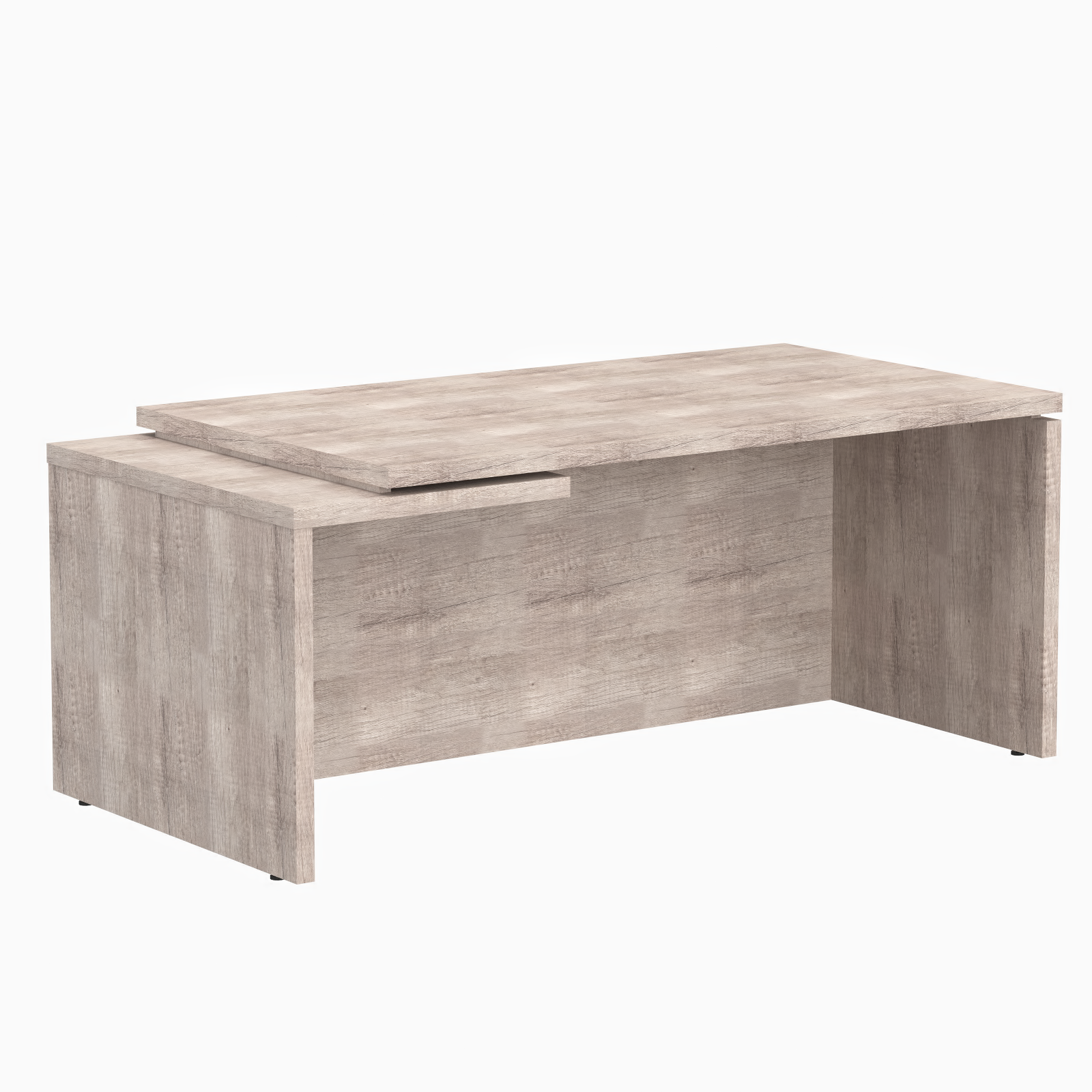 HIGH EXECUTIVE RECTANGULAR SHAPE DESK MADE IN E1 LAMINATE CHIPBOARD WITH GLOSSY ACRYLIC 3D 2MM EDGES, FULL WOODEN MODESTY PANEL AND LEGS by Treejar | Souqify
