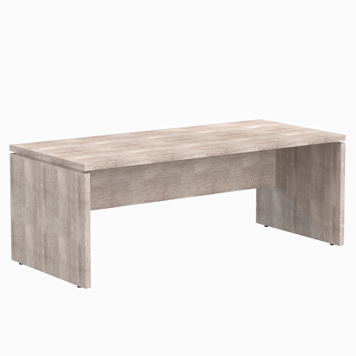 HIGH EXECUTIVE RECTANGULAR SHAPE DESK MADE IN E1 LAMINATE CHIPBOARD WITH GLOSSY ACRYLIC 3D 2MM EDGES, WOODEN MODESTY PANEL AND LEGS by Treejar | Souqify