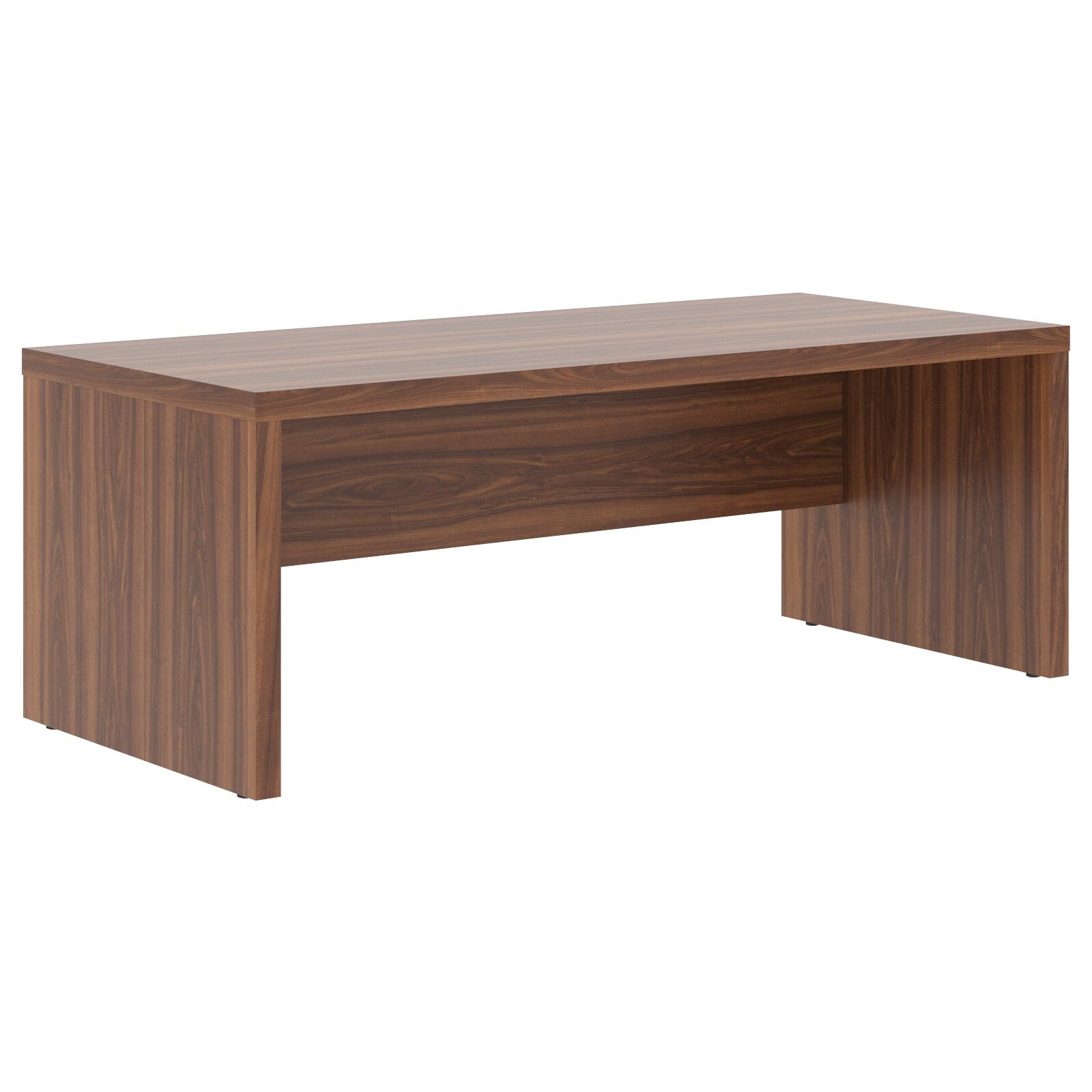 HIGH EXECUTIVE RECTANGULAR SHAPE DESK, MADE IN E1 LAMINATE CHIPBOARD, WITH WOODEN MODESTY PANEL AND LEGS by Treejar | Souqify