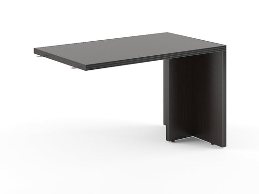 HIGH EXECUTIVE RECTANGULAR SHAPE EXTENSION DESK, MADE IN E1 LAMINATE CHIPBOARD, WITH GLOSSY ACRYLIC 3D 2MM EDGES AND LEGS by Treejar | Souqify