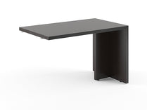 HIGH EXECUTIVE RECTANGULAR SHAPE EXTENSION DESK, MADE IN E1 LAMINATE CHIPBOARD, WITH GLOSSY ACRYLIC 3D 2MM EDGES AND LEGS by Treejar | Souqify