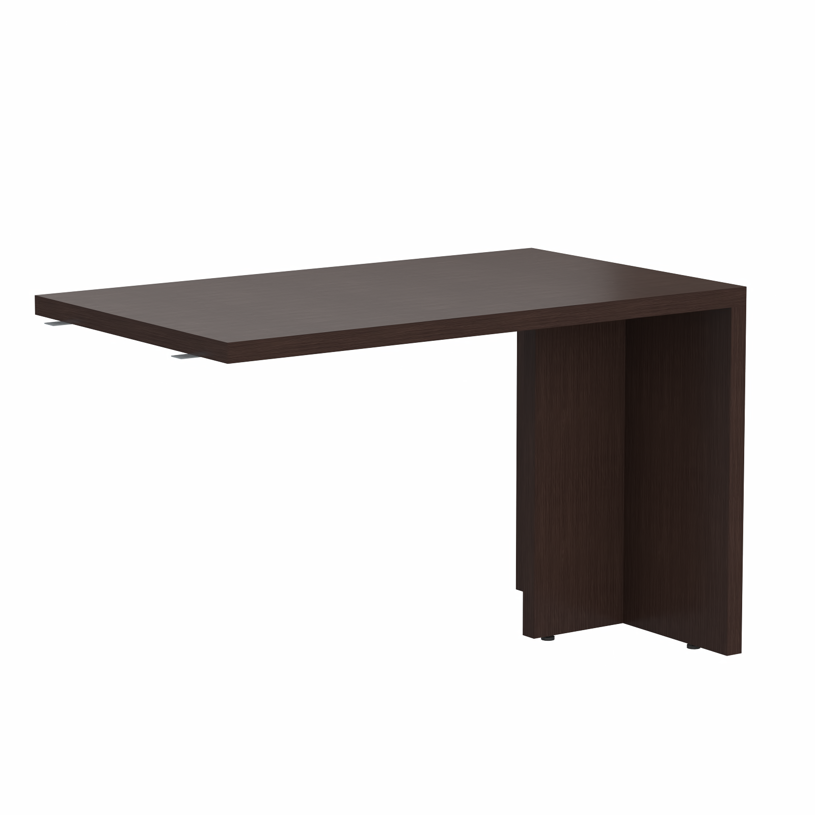 HIGH EXECUTIVE RECTANGULAR SHAPE EXTENSION DESK, MADE IN E1 LAMINATE CHIPBOARD, WITH GLOSSY ACRYLIC 3D 2MM EDGES AND LEGS by Treejar | Souqify