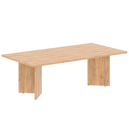 HIGH EXECUTIVE RECTANGULAR SHAPE MEETING DESK MADE IN E1 LAMINATE CHIPBOARD WITH GLOSSY ACRYLIC 3D 2MM EDGES AND LEGS by Treejar | Souqify