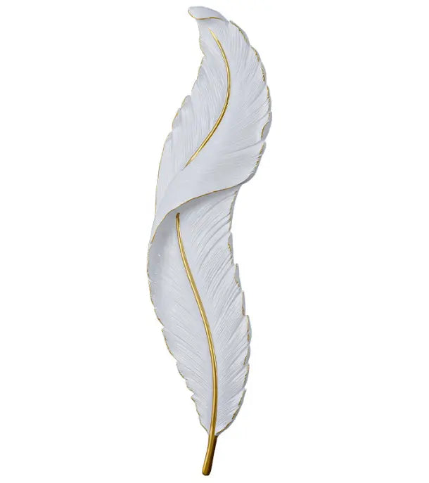 High Quality Led Wall Lamps Creative Modern Feather Design Indoor Led Wall Lamps Hotel Villa Project Decorative Resin Home White by Zhongsan | Souqify