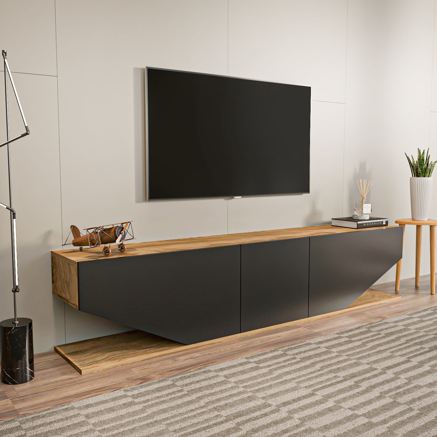 Inci TV Unit Oud Oak by DECOROTIKA | Souqify