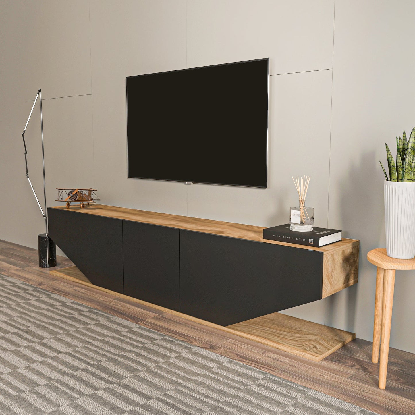 Inci TV Unit Oud Oak by DECOROTIKA | Souqify