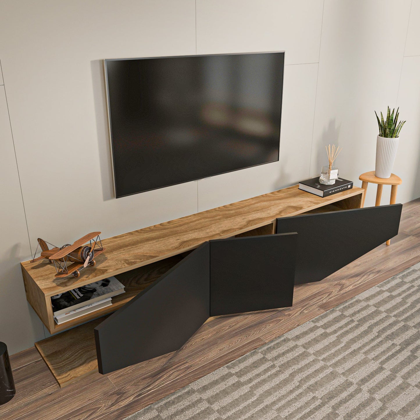 Inci TV Unit Oud Oak by DECOROTIKA | Souqify