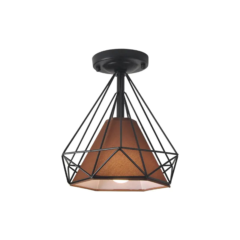 Industrial style retro small iron frame ceiling lamp aisle lamp porch balcony staircase small ceiling lamp by Zhongsan | Souqify