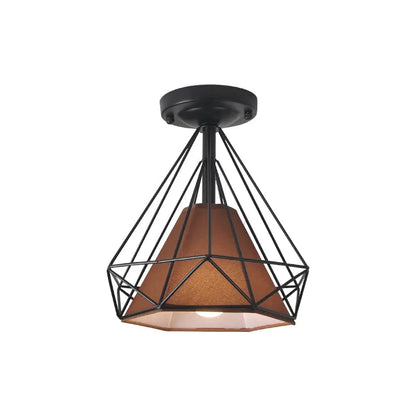 Industrial style retro small iron frame ceiling lamp aisle lamp porch balcony staircase small ceiling lamp by Zhongsan | Souqify