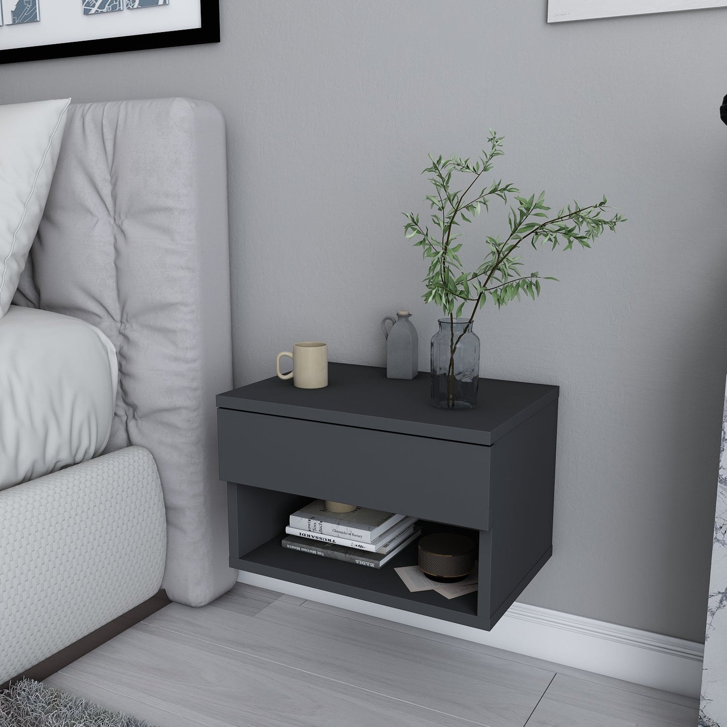 Jamot Floating NightUnit Anthracite by DECOROTIKA | Souqify