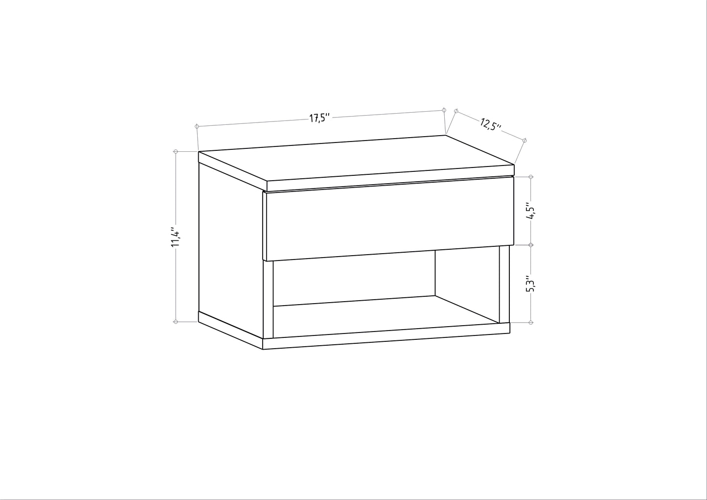 Jamot Floating NightUnit White by DECOROTIKA | Souqify