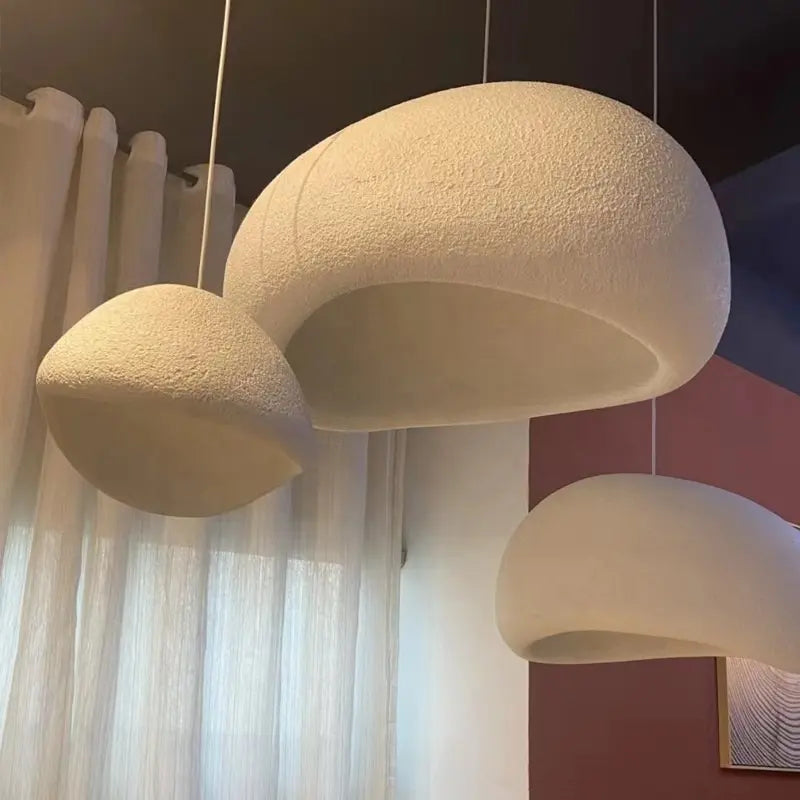 Japanese Style Wabi Sabi Chandelier Ceiling Lamp Hanging Lamps Resin Pendant Light Nordic Design Resin Living Room Restaurant by Zhongsan | Souqify
