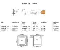 K001 MAY SERIES SINGLE BOWL KITCHEN SINK by Maykromluks | Souqify