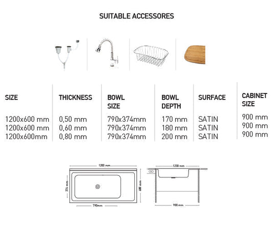 K009 MAY SERIES SINGLE BOWL KITCHEN SINK by Maykromluks | Souqify