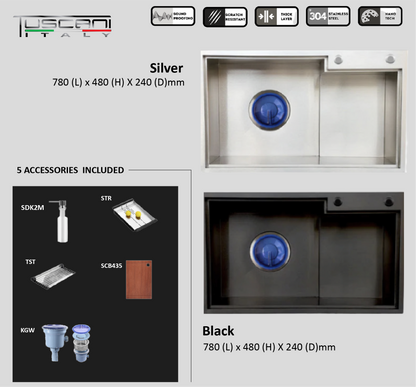 K7848NS | K7848NB - Under-Mount Use Kitchen Sink by TUSCANI | Souqify