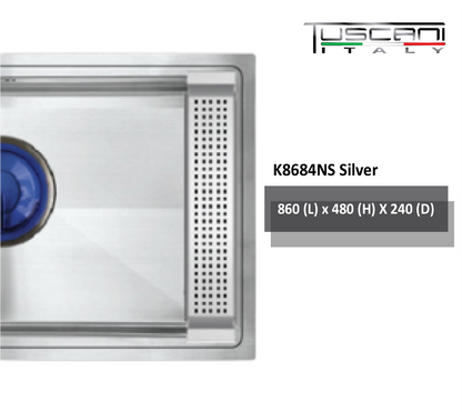 K8648NS Set - Top & Under-Mount Use Kitchen Sink by TUSCANI | Souqify