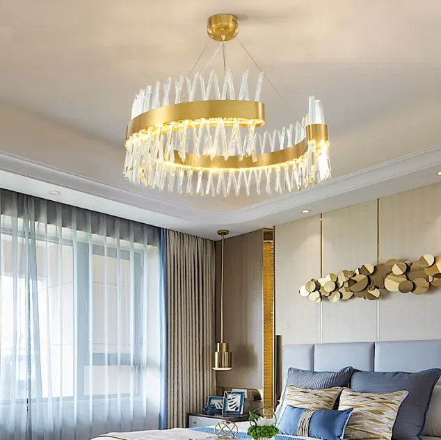 Kitchen lustre living room fixture hotel home indoor decoration crystal modern luxury led pendant light chandelier by Zhongsan | Souqify