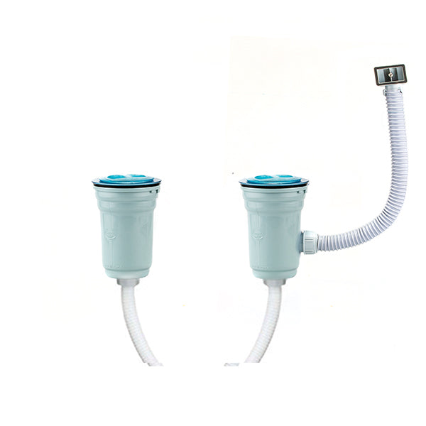 KP014 DRAIN KIT DOUBLE SIPHON WITH OVERFLOW (RECTANGULAR) by Maykromluks | Souqify