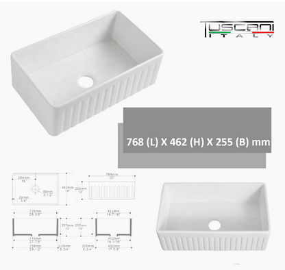 KS2418 | KS3018 - Farmhouse Kitchen Sink by TUSCANI | Souqify