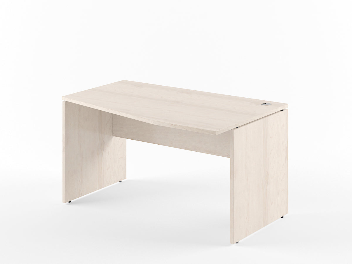 L SHAPE CLUSTER OF 01 WORKSTATION, MADE IN E1 LAMINATE CHIPBOPARD, WITH WOODEN MODESTY PANEL AND LEGS by Treejar | Souqify