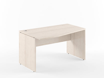 L SHAPE CLUSTER OF 01 WORKSTATION, MADE IN E1 LAMINATE CHIPBOPARD, WITH WOODEN MODESTY PANEL AND LEGS by Treejar | Souqify