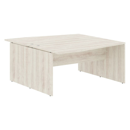 L SHAPE CLUSTER OF 02 WORKSTATION, MADE IN E1 LAMINATE CHIPBOPARD, WITH WOODEN MODESTY PANEL AND LEGS by Treejar | Souqify
