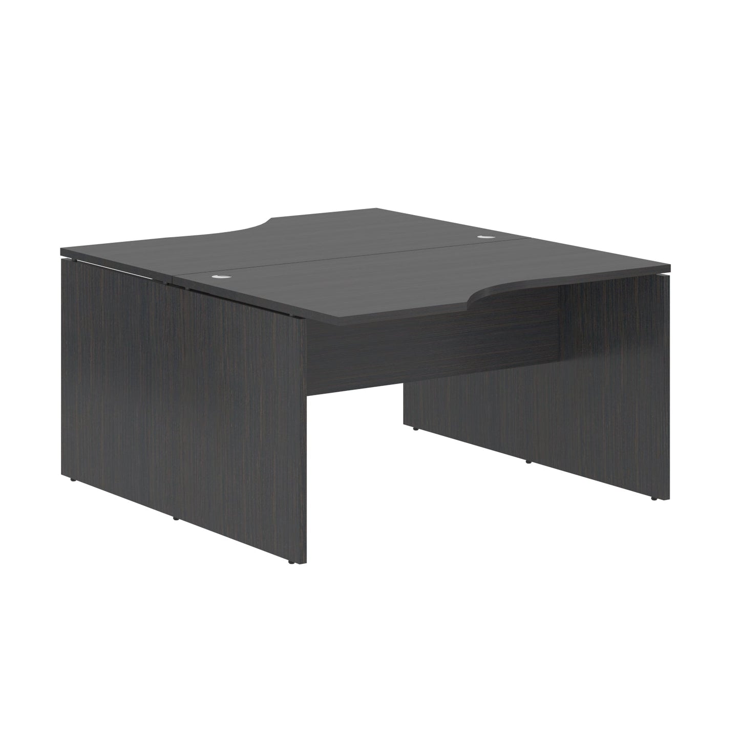 L SHAPE CLUSTER OF 02 WORKSTATION, MADE IN E1 LAMINATE CHIPBOPARD, WITH WOODEN MODESTY PANEL AND LEGS by Treejar | Souqify