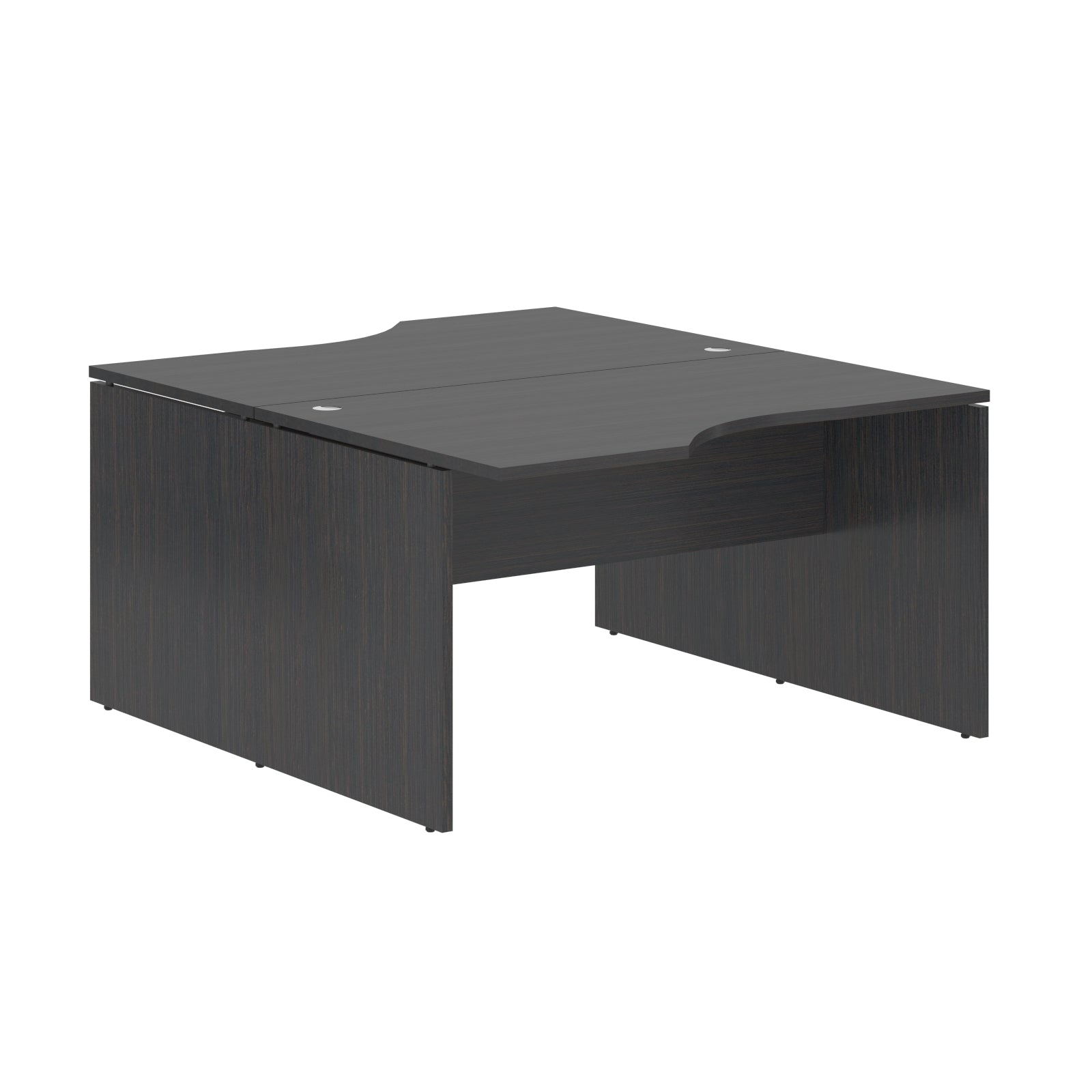 L SHAPE CLUSTER OF 02 WORKSTATION, MADE IN E1 LAMINATE CHIPBOPARD, WITH WOODEN MODESTY PANEL AND LEGS by Treejar | Souqify
