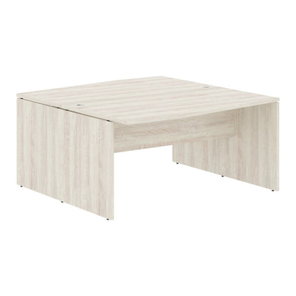 L SHAPE CLUSTER OF 02 WORKSTATION, MADE IN E1 LAMINATE CHIPBOPARD, WITH WOODEN MODESTY PANEL AND LEGS by Treejar | Souqify