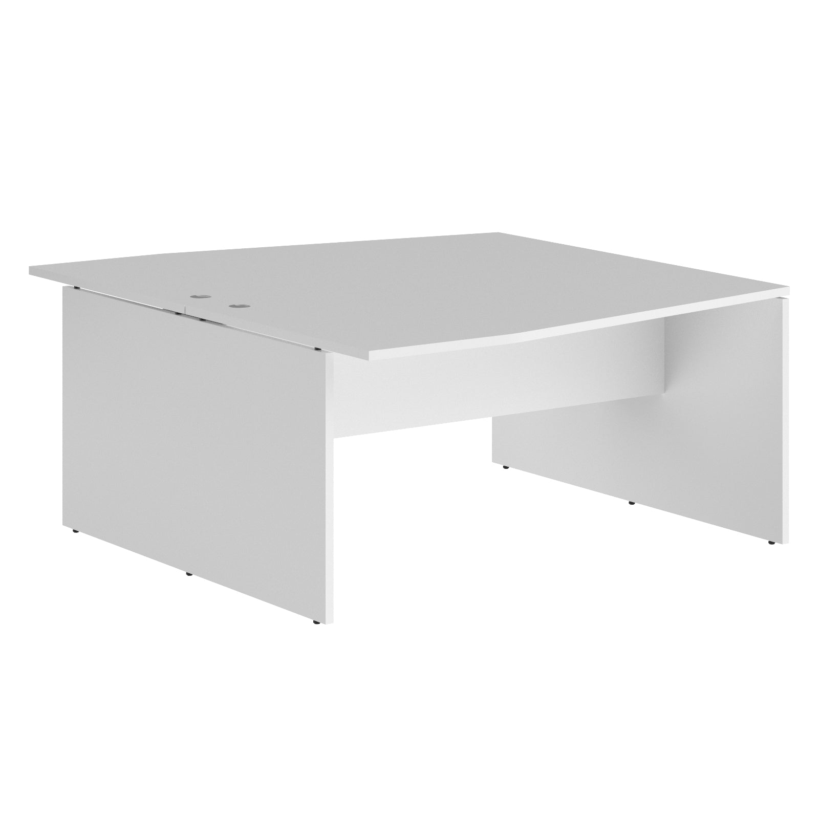 L SHAPE CLUSTER OF 02 WORKSTATION, MADE IN E1 LAMINATE CHIPBOPARD, WITH WOODEN MODESTY PANEL AND LEGS by Treejar | Souqify