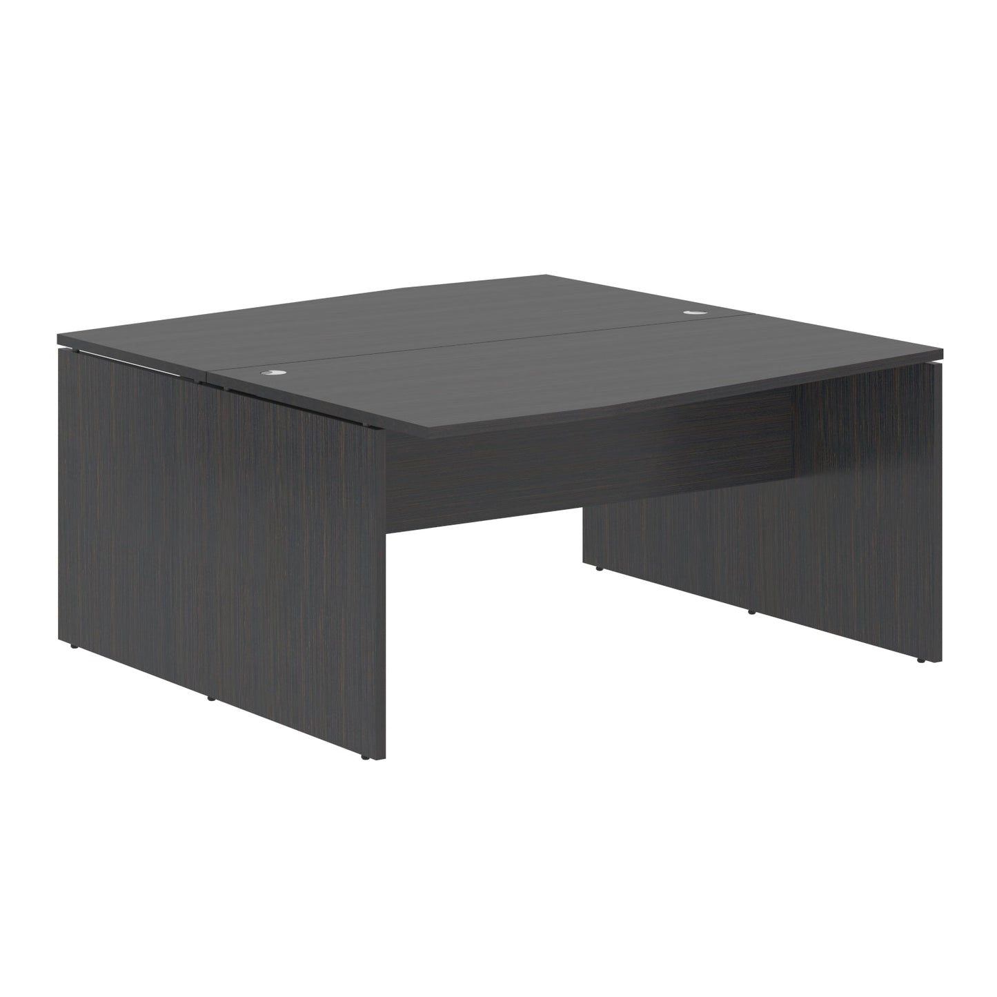 L SHAPE CLUSTER OF 02 WORKSTATION, MADE IN E1 LAMINATE CHIPBOPARD, WITH WOODEN MODESTY PANEL AND LEGS by Treejar | Souqify
