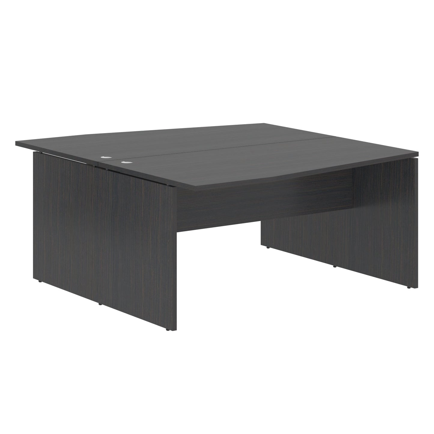 L SHAPE CLUSTER OF 02 WORKSTATION, MADE IN E1 LAMINATE CHIPBOPARD, WITH WOODEN MODESTY PANEL AND LEGS by Treejar | Souqify