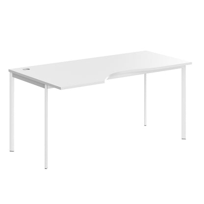 L SHAPE DESK MADE IN 25MM MFC TOP, E1 LAMINATE CHIPBOARD 40X20MM METAL FRAMES by Treejar | Souqify