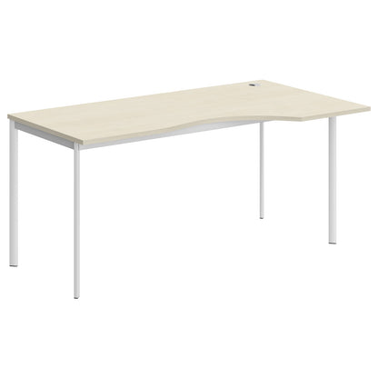 L SHAPE DESK MADE IN 25MM MFC TOP, E1 LAMINATE CHIPBOARD 40X20MM METAL FRAMES by Treejar | Souqify