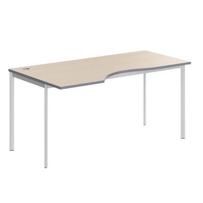 L SHAPE DESK MADE IN 25MM MFC TOP, E1 LAMINATE CHIPBOARD 40X20MM METAL FRAMES by Treejar | Souqify