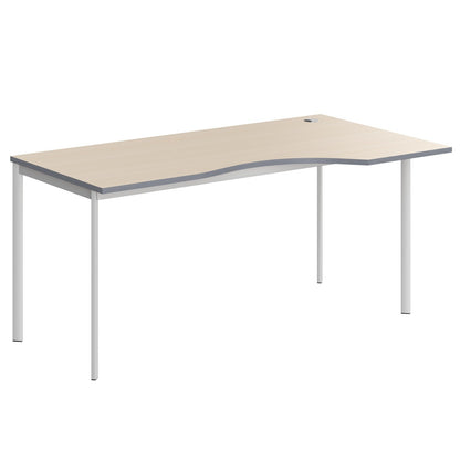 L SHAPE DESK MADE IN 25MM MFC TOP, E1 LAMINATE CHIPBOARD 40X20MM METAL FRAMES by Treejar | Souqify