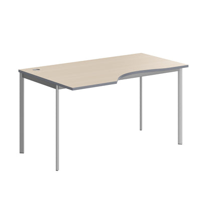 L SHAPE DESK MADE IN 25MM MFC TOP, E1 LAMINATE CHIPBOARD 40X20MM METAL FRAMES by Treejar | Souqify