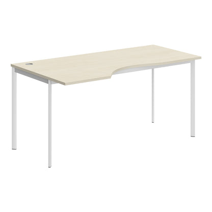 L SHAPE DESK MADE IN 25MM MFC TOP, E1 LAMINATE CHIPBOARD 40X20MM METAL FRAMES by Treejar | Souqify