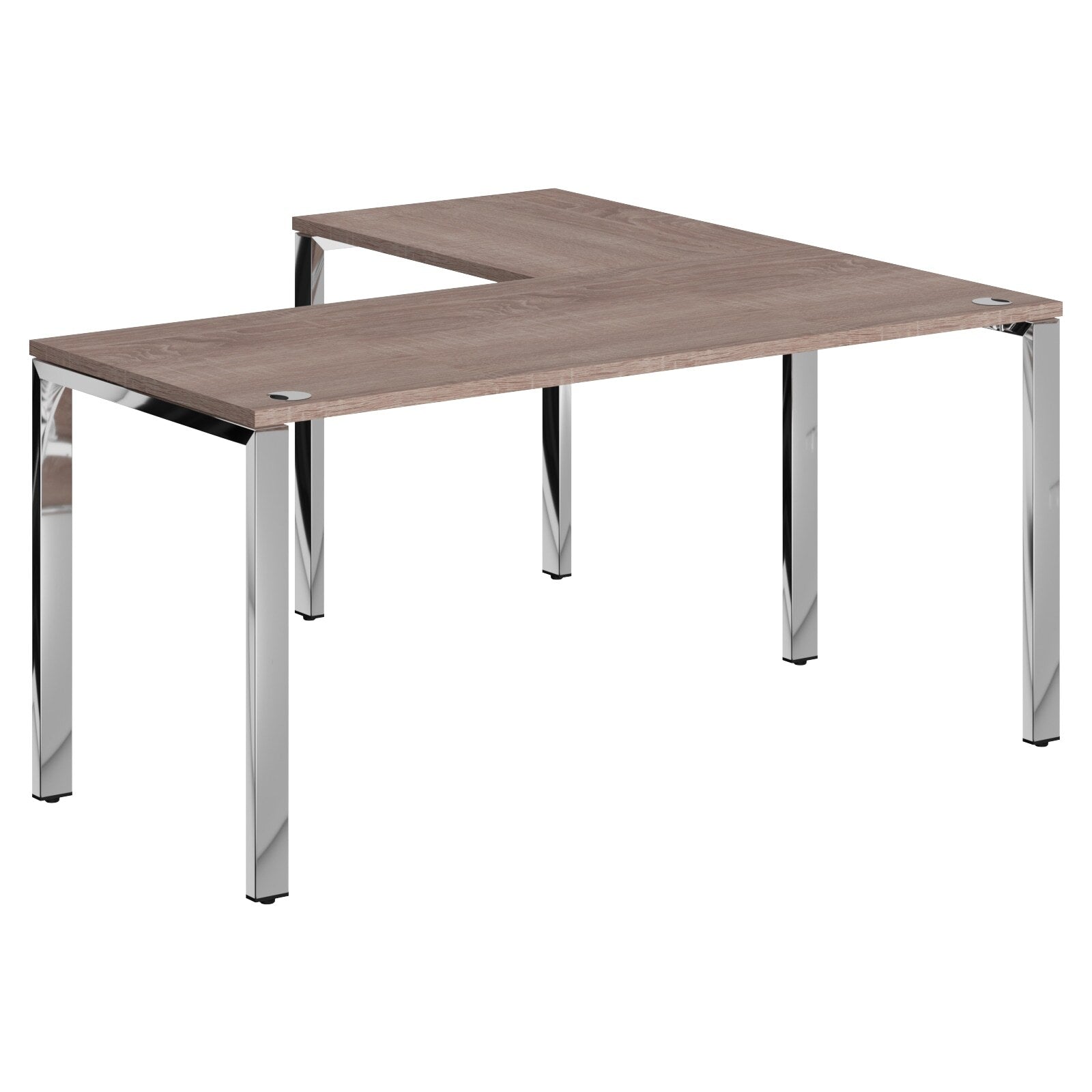 L SHAPE DESK MADE IN 25MM MFC TOP, E1 LAMINATE CHIPBOARD 40X20MM METAL GLOSSY FRAMES by Treejar | Souqify